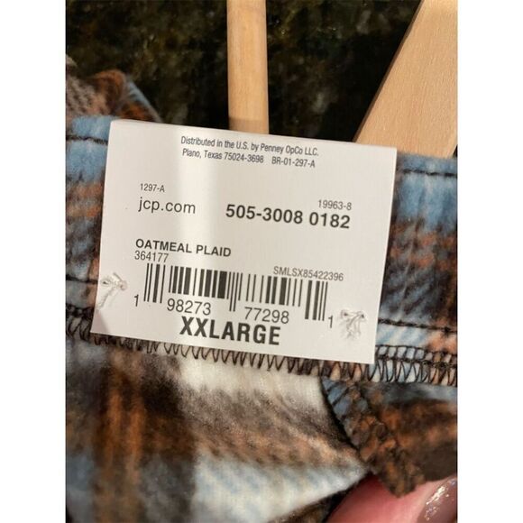 St. John's Bay Men's 2XL Brown Plaid Pajama Pants Lightweight - Picture 6 of 6